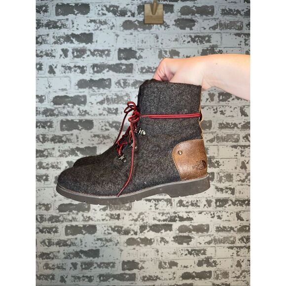 The North Face | women felt brown lace up boots - Picture 4 of 8